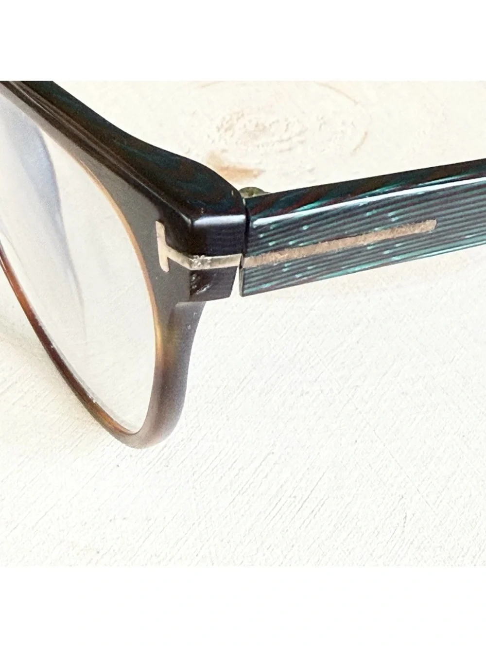 Tom Ford Eyeglasses Cat-Eye Frame TF5291 Havana Brown Green Red Stripe 55-16-140